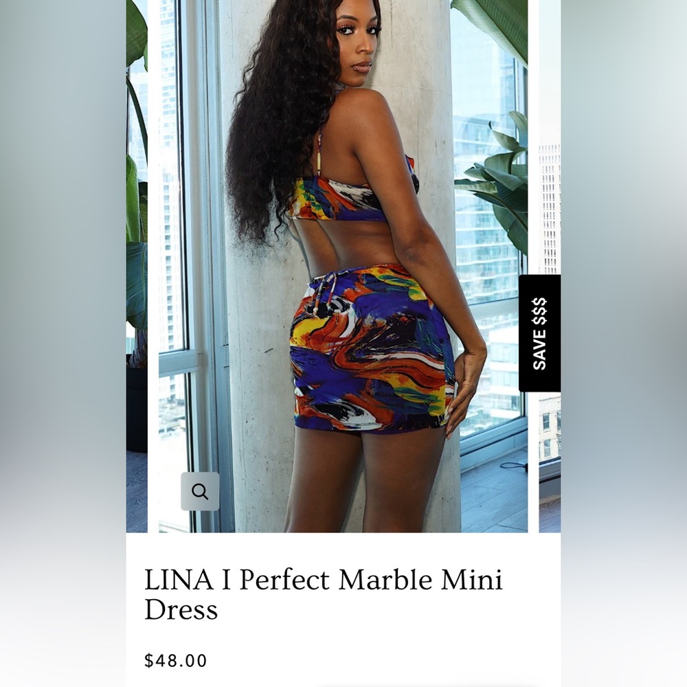 Marble Mini Dress - Picture 2 of 6